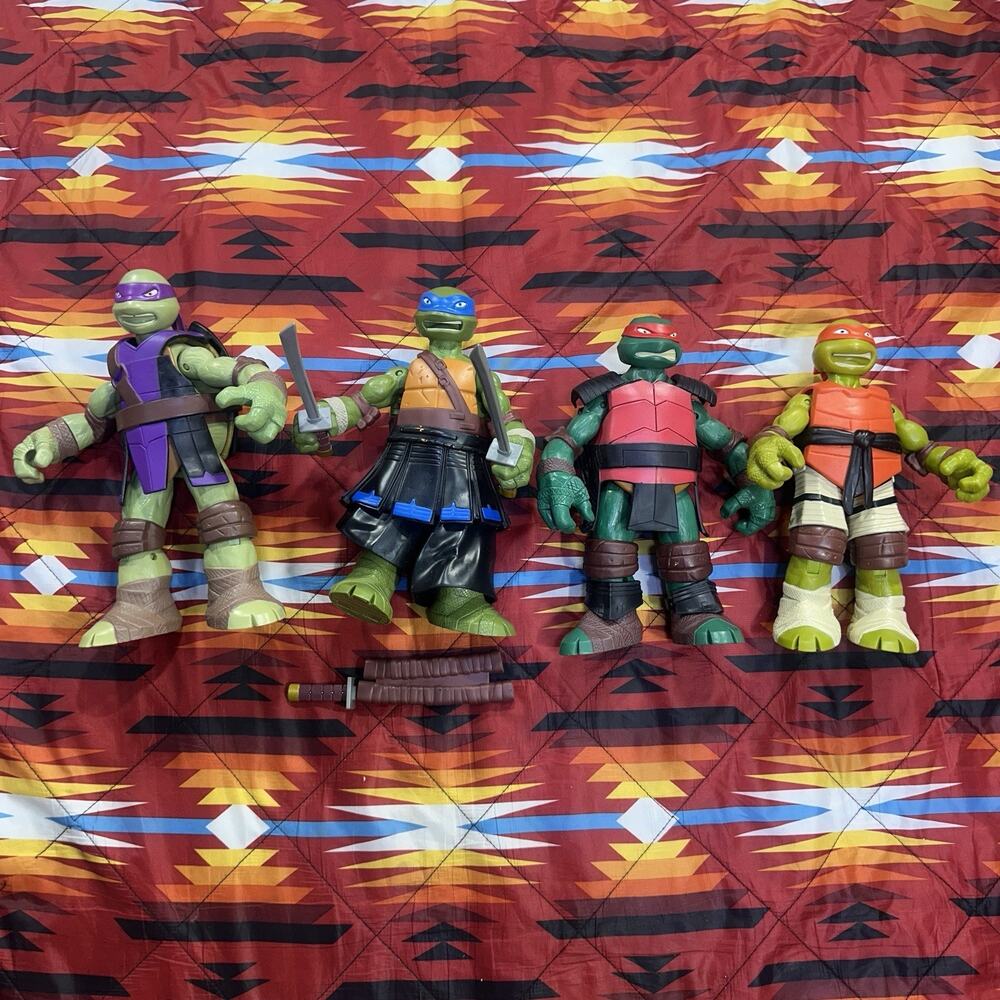 2012 Teenage Mutant Ninja Turtles Dojo Lot Of 4 TMNT 10”-11” Figures
